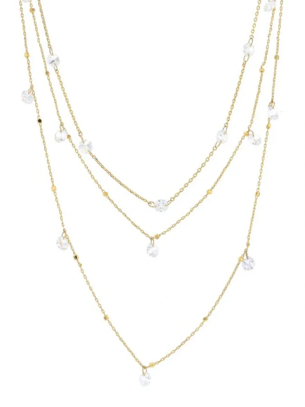 Serafina cubic zirconia layered necklace nwt